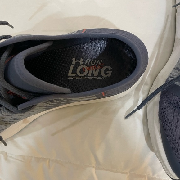 Under Armour Gray and Orange Sneakers - Picture 6 of 8